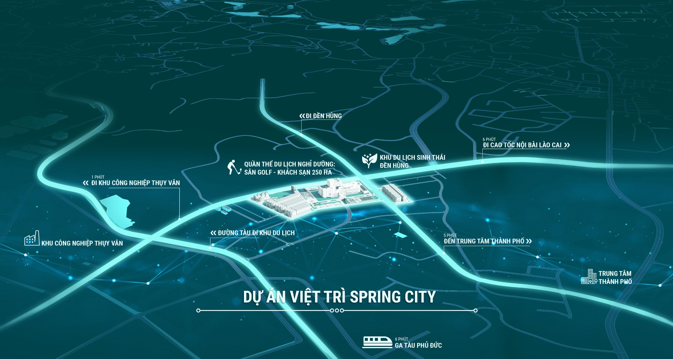 Vị trí dự án Việt Trì Spring City